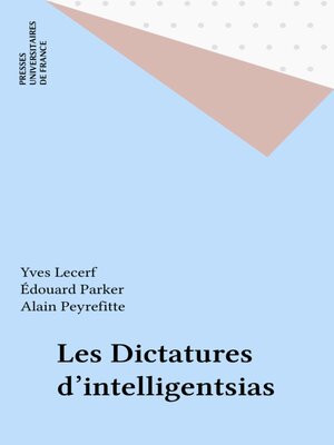 cover image of Les Dictatures d'intelligentsias